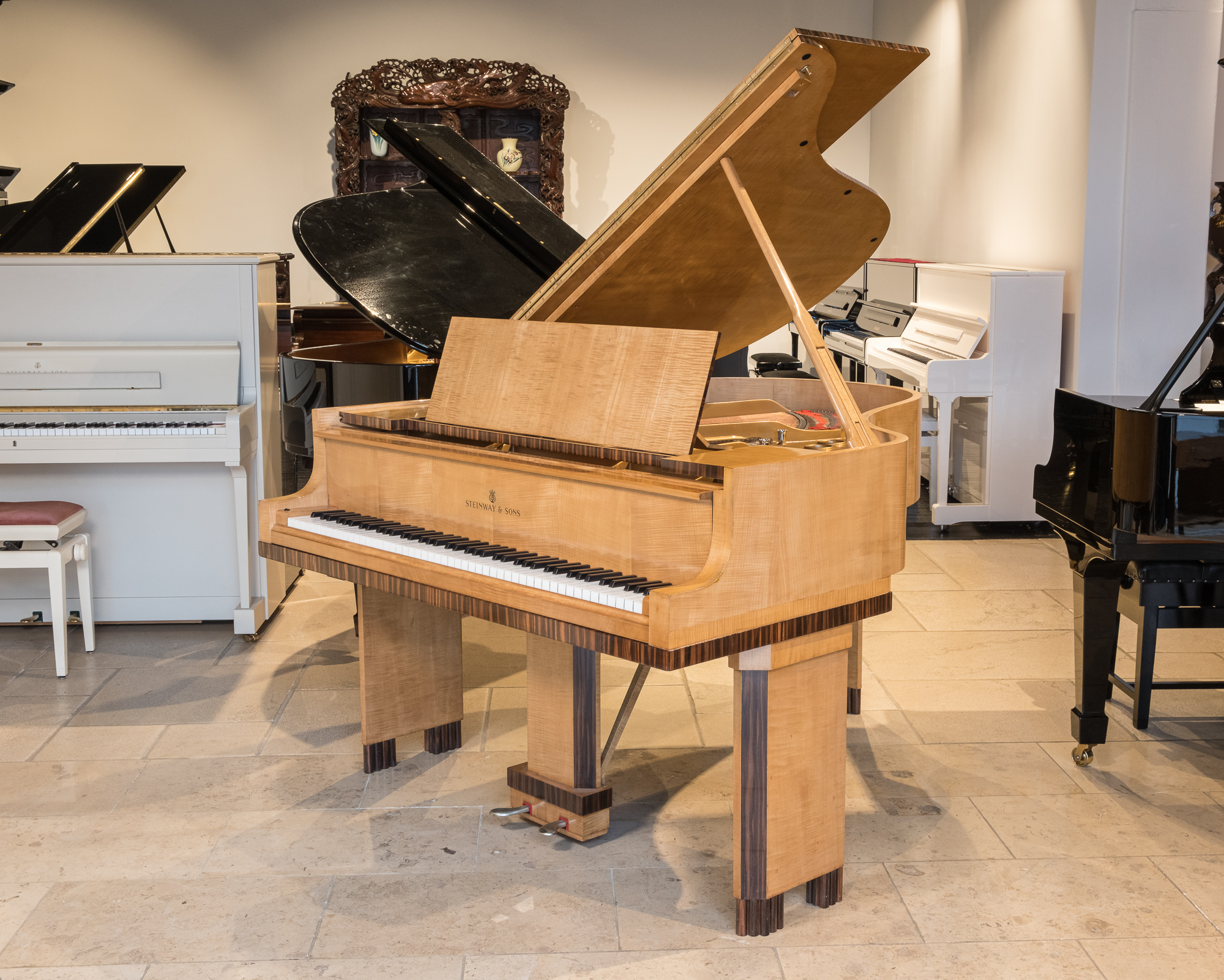 Steinway & Sons Model M 'Art Deco' Grand Piano - c1933 - Coach House Pianos